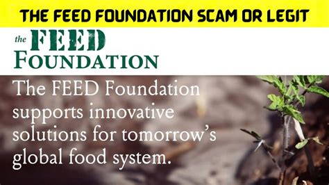 is the feed foundation legit, or is it just another drop in the ocean of charitable organizations?